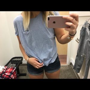 H&M blue pocket tee